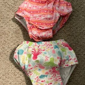 Set of reusable swim diapers